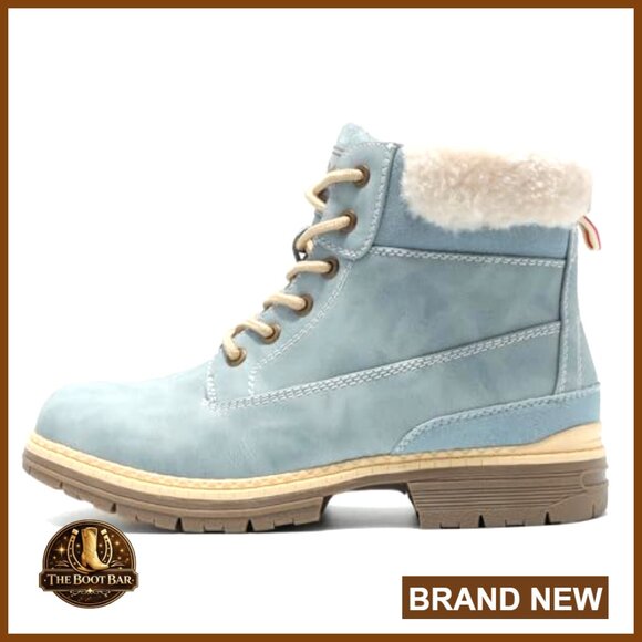 Women's Hiking Boots Water Resistant Non Slip Fur Lined Ankle Boots - Picture 3 of 7